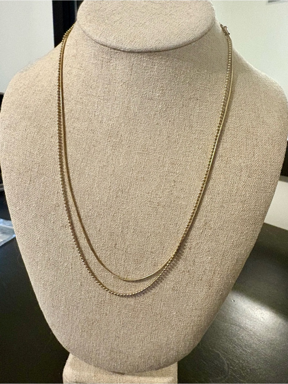 Stella & Dot layering chain necklace-gold